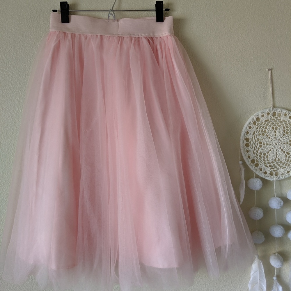 Pink tulle skirt
